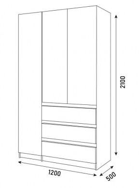 ПАРУС Шкаф 3-х ств. 1200 в Глазове - glazov.mebel24.online | фото 3