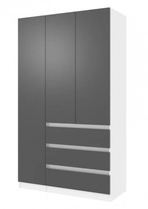 ПАРУС Шкаф 3х- ств. 1200 (белый/графит) в Глазове - glazov.mebel24.online | фото