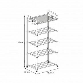 ПДОА15 Ч Подставка для обуви "Альфа 15" Черный в Глазове - glazov.mebel24.online | фото 2