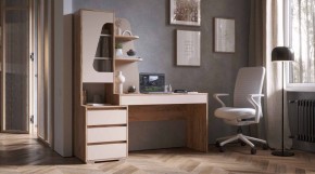 ПИФАГОР Стол компьютерный (дуб вотан/кашемир) в Глазове - glazov.mebel24.online | фото