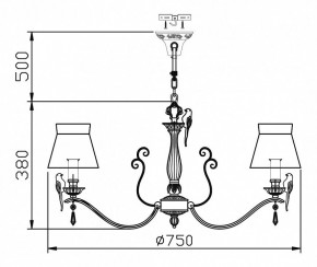 Подвесная люстра Maytoni Bird ARM013-08-W в Глазове - glazov.mebel24.online | фото 5