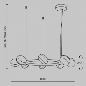 Подвесная люстра Maytoni Mind MOD299PL-L80BC3K в Глазове - glazov.mebel24.online | фото 4