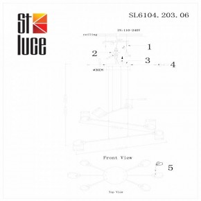 Подвесная люстра ST-Luce Montecelio SL6104.203.06 в Глазове - glazov.mebel24.online | фото 4