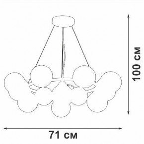 Подвесная люстра Vitaluce V48410 V48410-8/12S в Глазове - glazov.mebel24.online | фото 3