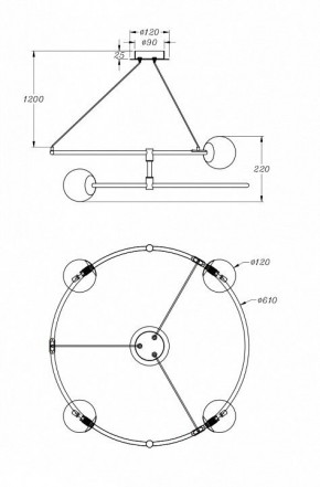 Подвесной светильник Maytoni Balance MOD317PL-04B в Глазове - glazov.mebel24.online | фото 4