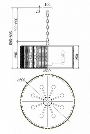 Подвесной светильник Maytoni Facet MOD094PL-08G в Глазове - glazov.mebel24.online | фото 3