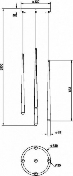 Подвесной светильник Maytoni Halo MOD132PL-L30BSK в Глазове - glazov.mebel24.online | фото 2