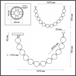 Подвесной светильник Odeon Light Jemstone 5085/48L в Глазове - glazov.mebel24.online | фото 7