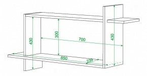 Полка книжная Домино ПК-16 в Глазове - glazov.mebel24.online | фото 2