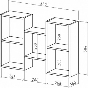 Полка книжная Флэш-10 в Глазове - glazov.mebel24.online | фото 2