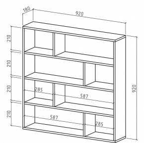 Полка книжная Реал-3 в Глазове - glazov.mebel24.online | фото 2