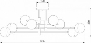 Потолочная люстра Eurosvet Nuvola 70129/8 латунь в Глазове - glazov.mebel24.online | фото 3