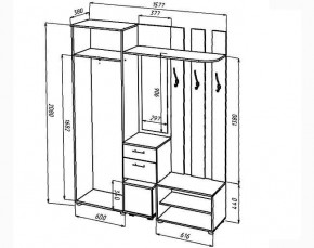 КРИСТИНА Прихожая (Венге/Анкор светлый) УНИ в Глазове - glazov.mebel24.online | фото 2