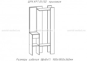 КРИТ-1 Прихожая (Делано светлый) в Глазове - glazov.mebel24.online | фото 2