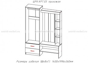 КРИТ-3 Прихожая (Анкор темный/Анкор белый) в Глазове - glazov.mebel24.online | фото 2