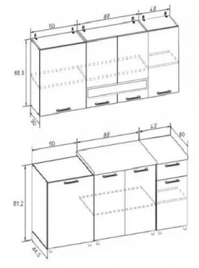РИО-2 ЛДСП Кухонный гарнитур 1,7 м в Глазове - glazov.mebel24.online | фото 7