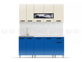 РИО-2 ЛДСП Кухонный гарнитур 1,8 м (Бежевый/Синий) в Глазове - glazov.mebel24.online | фото