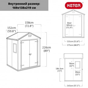 Сарай Манор 6x5DD (Manor 6x5DD) cерый/белый в Глазове - glazov.mebel24.online | фото 3