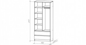 НИЦЦА-1 Шкаф 2-х дверный (НЦ.01) в Глазове - glazov.mebel24.online | фото 2