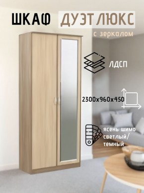 Шкаф 2-х створчатый Дуэт Люкс с зеркалом в Глазове - glazov.mebel24.online | фото 4