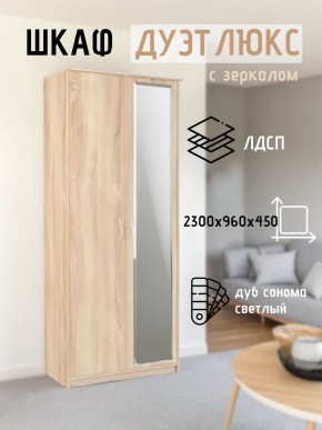 Шкаф 2-х створчатый Дуэт Люкс с зеркалом в Глазове - glazov.mebel24.online | фото 7