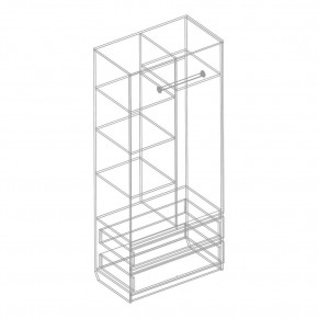 Шкаф 2-ств. с 2 ящиками "Бьянко" в Глазове - glazov.mebel24.online | фото 5
