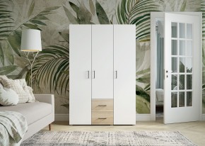 Шкаф 3-х створчатый с ящиками VICTOR (Сонома-Белый) в Глазове - glazov.mebel24.online | фото 3