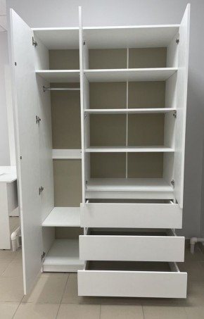 Шкаф 3-ств. с 3 ящиками "Бьянко" в Глазове - glazov.mebel24.online | фото 2