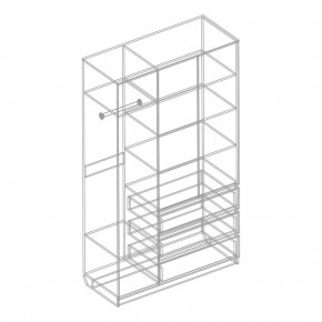 Шкаф 3-ств. с 3 ящиками "Бьянко" в Глазове - glazov.mebel24.online | фото 5