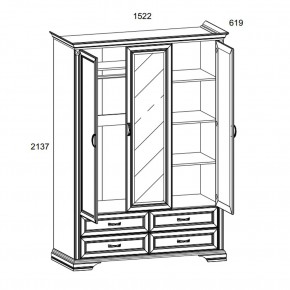 Шкаф 3D4S Z, MONAKO, цвет Сосна винтаж в Глазове - glazov.mebel24.online | фото 1