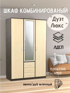 Шкаф комбинированный Дуэт Люкс с зеркалом в Глазове - glazov.mebel24.online | фото 3