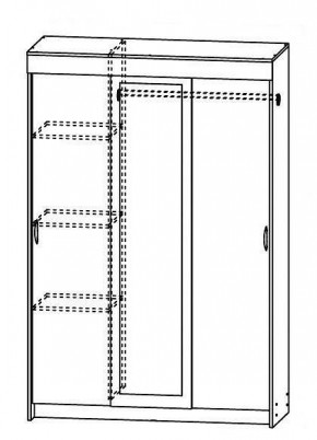 Шкаф-купе Бассо 1300 (Венге/Дуб белфорд) в Глазове - glazov.mebel24.online | фото 2