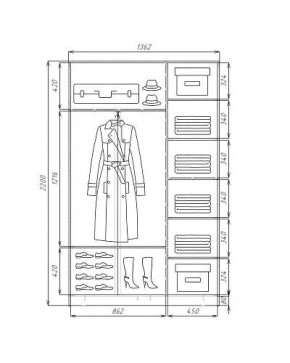 Шкаф-купе ХИТ 22-4-14-77 (420) в Глазове - glazov.mebel24.online | фото 3