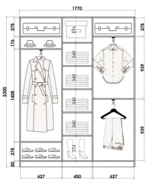 Шкаф-купе ХИТ 23-4-18-555 (420) в Глазове - glazov.mebel24.online | фото 2