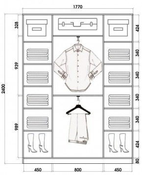 Шкаф-купе ХИТ 24-4-18/2-888 (420) в Глазове - glazov.mebel24.online | фото 3