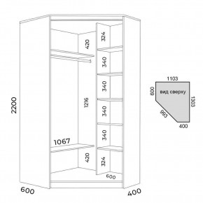 Шкаф-купе ХИТ-У-L-22-64-11 в Глазове - glazov.mebel24.online | фото 3