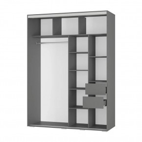 Шкаф-купе Крафт-6 1.6 м ШКК-06 (графит) в Глазове - glazov.mebel24.online | фото 2