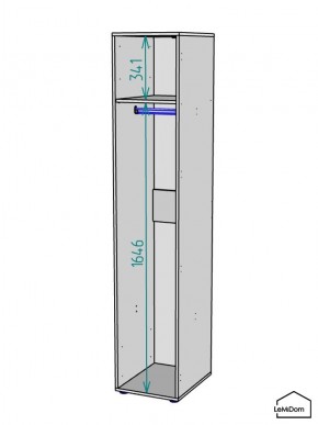 Шкаф Linnea MHR-1 2050х400х510 (Белый-М 11.1.1) в Глазове - glazov.mebel24.online | фото 3