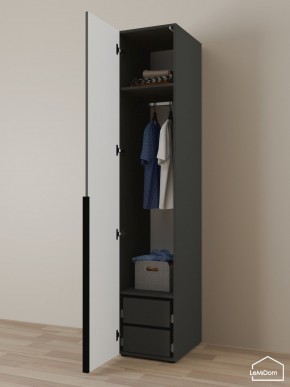 Шкаф Linnea MHR-1-3 2050х400х510 (Графит-М 11.1.25) в Глазове - glazov.mebel24.online | фото 5