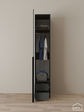 Шкаф Linnea MHR-1-3 2050х400х510 (Графит-М 11.1.25) в Глазове - glazov.mebel24.online | фото 6