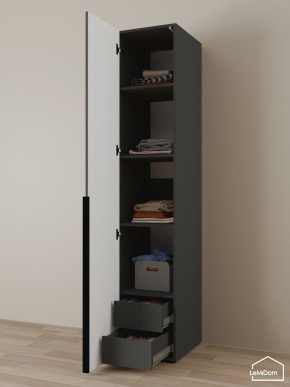 Шкаф Linnea MHR-1-4 2050х400х510 (Графит-М 11.1.25) в Глазове - glazov.mebel24.online | фото 6