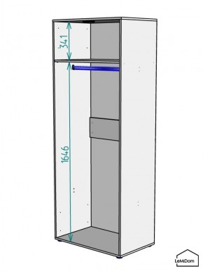 Шкаф Linnea MHR-2 2050х800х510 (Белый-М 11.1.1) в Глазове - glazov.mebel24.online | фото 3