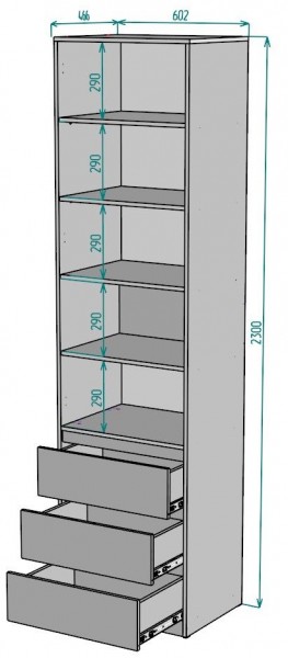 Шкаф Мальта H156 в Глазове - glazov.mebel24.online | фото 2