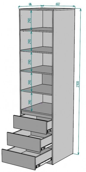 Шкаф Мальта H158 в Глазове - glazov.mebel24.online | фото 2