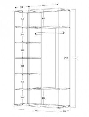 Шкаф Норден 1200 (Белый текстурный) в Глазове - glazov.mebel24.online | фото 3