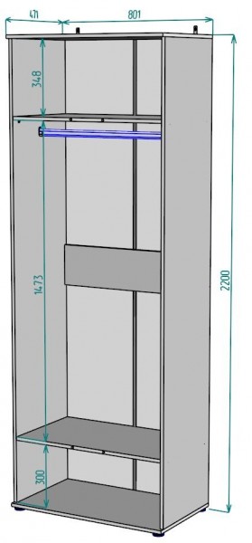 Шкаф Ольга H58 в Глазове - glazov.mebel24.online | фото 2