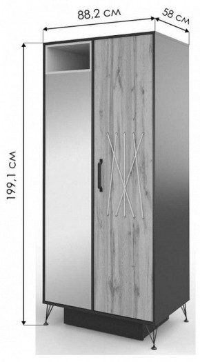 Шкаф платяной Нобира в Глазове - glazov.mebel24.online | фото 2
