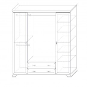 Шкаф распашной четырехдверный с зеркалами Сиена в Глазове - glazov.mebel24.online | фото 10