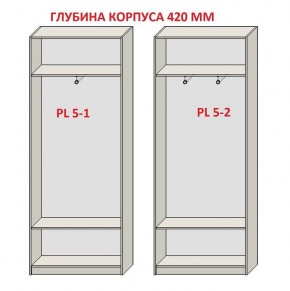 Шкаф распашной серия «ЗЕВС» (PL3/С1/PL2) Серый камень/Небраска натуральный в Глазове - glazov.mebel24.online | фото 8