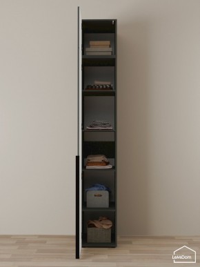 Шкаф с антресолью Linnea MHR-1A-2 2450х400х510 (Графит-М 11.1.25) в Глазове - glazov.mebel24.online | фото 4